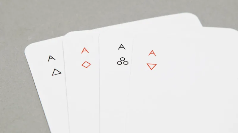 Four minimalist style Ace cards.